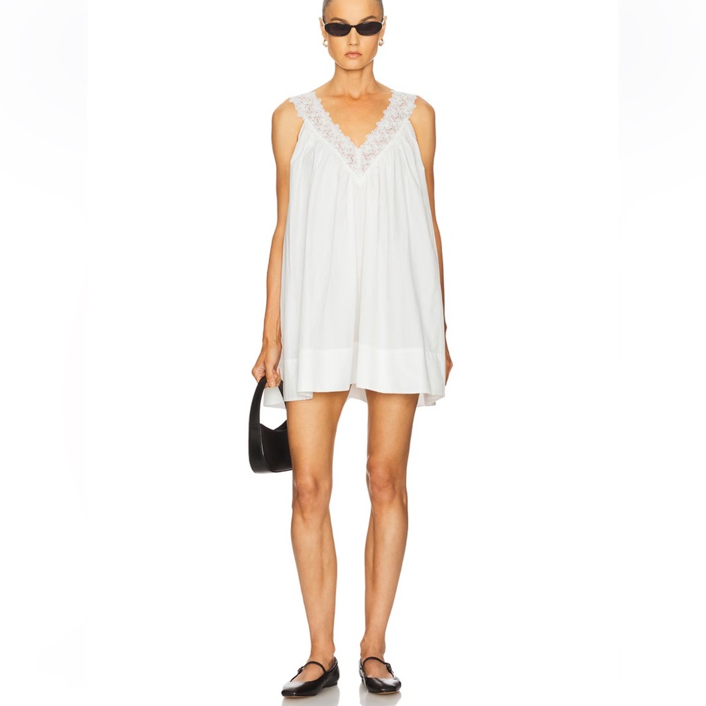Helsa Helsa poplin lace mini dress, XXS XS S M - Picture 3 of 10